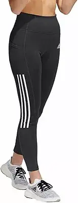 NWT adidas Womens Lightweight High Rise 3-Stripe 7/8 Leggings Size S $60 1B096