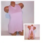 Victoria Secret Tank Top XS Pink Solid Open Back Sleeveless New