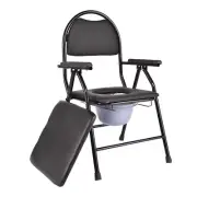 Portable Foldable Commode Chair Toilet Seat Bathroom Bedside Potty Anti-slip