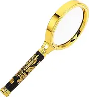 DECORNIJIA Jewelry Loupe Magnifier: Handheld Pocket Magnifying Glass for Reading Degeneration Hobby Observation Classroom 70mm