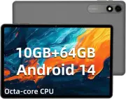 New - KELANYIS Tablet 10.1 inch Android 14 Tablets, 10GB RAM+64GB ROM (Black)