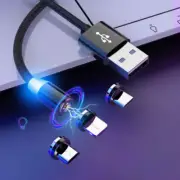 Magnetic Data Cable Suitable For Type-c Android Apple Three-in-one Car Charging