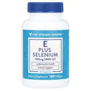 The Vitamin Shoppe, Vitamin E Plus Selenium, 268 mg (400 IU), 100 Softgels