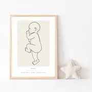 [Namly Design] Poster - Birth Poster / Beige / Personalised
