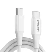 Pisen Mr White USB-C to USB-C PD 60W Cable (1M) - Support Both Fast Charge and Data Cable, SR Bend Resistant, High Efficiency, Reversible 6902957271639