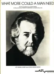 TOMMY OVERSTREET WHAT MORE COULD A MAN NEED SHEET MUSIC PIANO/VOCAL/GUITAR 1979