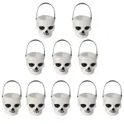 10 Pcs Halloween Candy Buckets Plastic Pumpkin Mini Cauldron with Toy
