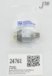 24761 WHITMAN CONTROLS PRESSURE SWITCH (NEW) P117G-10H-C52TB-X30094
