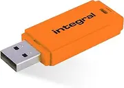 Integral 128GB Neon Orange USB 2.0 Flash Drive