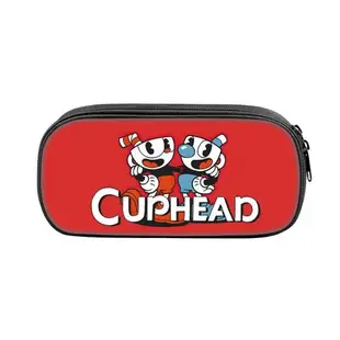 Cuphead 茶杯頭雙層筆袋男女學生文具盒收納袋小學生卡通鉛筆盒