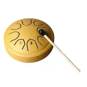 Tongue Drum 4.5 Inch 8 Tone C Key Carbon Steel Mini Tongue Drum for Beginner