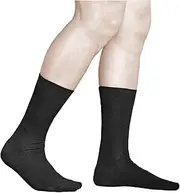 [vitsocks] Men's Fine Knit Cotton Everyday Casual Dress Socks (3 PAIRS) Soft Plain Coloured