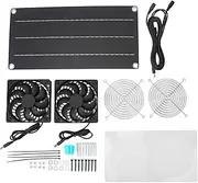 XIASABA 10W 6V Solar Powered Portable Fan Kit with Monocrystalline Silicon and Laminated PET Solar Panel Ideal for Greenhouse RV and Pet House