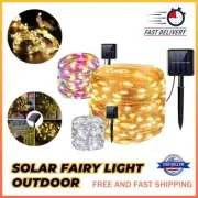 2 Pack Solar String Lights, Total 72FT 200 LED Outdoor Solar Fairy Lights 8 Mode