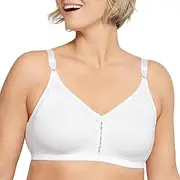 [Bali] Women's Double Support Wireless Bra, Full-Coverage Wirefree T-Shirt Bra, Comfortable Cotton Everyday Bra