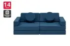 Ovela 14 Piece Modular Double Kids Play Sofa (Ocean Blue), Bean Bags and Sofas,
