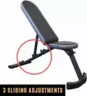 HCE Adjustable Weight Bench Flat Incline Press Sit-up Fitness Home Gym