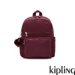 KIPLING 微醺深酒紅雙前袋後背包-JUDY M