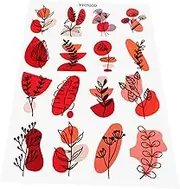 DOITOOL 1 Sheet DIY Polymer Transfer Paper for Clay Cold Transfer Printing with Flower and Plant Decals for Unique Earrings Creation