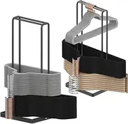 NOAEOU Hanger Storage Holder 2 Piece, Each can be stored 110 Wire Hangers or 80 Velvet Hangers for Laundry Room Closet Space Saving, Sturdy Adult Baby Hanger Organizer