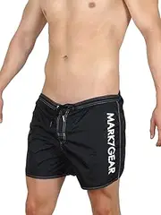 Mark7Gear - Sports Raider - Dark Onyx Men's Swimwear with Built-in Sports Jockstrap