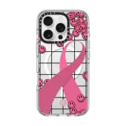 iPhone 16 Pro Clear Case MagSafe Compatible Pink Ribbon By Nathan Bennett