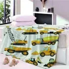 Truck Hall Column Light 3D Warm Plush Fleece Blanket Picnic Sofa Couch