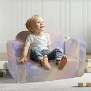 Foldable Baby Chair 2-in-1 Baby Lounger Couch Glow in Dark Kids Sofa
