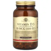 Solgar, Vitamin D3, 10 mcg (400 IU), 250 Softgels