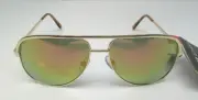 Foster Grant MaxBlock Gold Mirrored Sunglasses 18 01 MIR 100% UV See Description