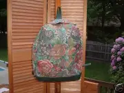 HAND CRAFTED FLORAL MOTIF BACKPACK - TAPESTRY AND LEATHER