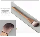 Grape Color Angled Contouring Brush Walnut Wood Makeup Brush Set - Powder, Blus