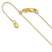 22 Inch 10K Adjustable .55mm Baby Box Chain