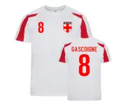 Paul Gascoigne England Sports Training Jersey (White-Red)