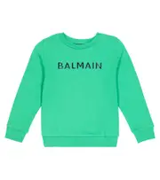 [Balmain Kids] Balmain Kids Logo cotton jersey sweatshirt Y 10 green