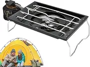 Camping Stove,Foldable Outside Cooking Burner - High-Efficiency Backpacking Burner Camping Equipment for Grilling Barbecue Tailgating Backpacking