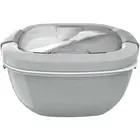 Bentgo All-In-One 18cm Salad Container w/ Fork Food Storage Lunchbox Bowl Grey