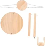 Abaodam Hamster Hanging Hammock Wooden Pet Climbing Molar Swing for Hamsters Multifunctional Fun Accessory Engaging Decor for Small Animal Habitats