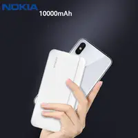 在飛比找松果購物優惠-【Nokia 10000mAh行動電源】LED電量顯示 雙輸