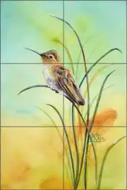 Hummingbird Tile Backsplash Libby Bird Wildlife Art Ceramic Mural SLA032