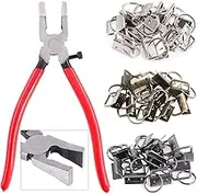 Swpeet 36 Sets 1" 25mm 3 Colors Key Fob Hardware With Pliers, Glass Running Tool With Jaws and Rubber Tips