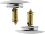 2Pcs Bathroom Sink Drain Plug Stopper, 38mm Basin Pop Up Click Clack Plug, Brass Strainer With Slotted Bolt Spring for Bath Vanity, Bathtub and Kitchen