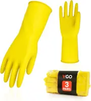 Vgo... Muitipacks Household Gloves,Reusable Rubber Cleaning Gloves(Hh4601)