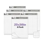 Sticky Easel Pad, 25x30 Inches Large Self Stick Grid Flip Chart Paper, Upgrad...