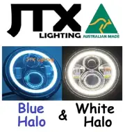 7"Headlights BLUE and WHITE Halo Ford Bedford Truck Panel Van E150