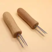 10 Pcs Corn Cob Skewer Grill Fork Outdoor Barbecue Forks Hot Holder