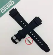 Genuine Casio Original Black Watch Strap Band W-213, AQ-180W + PINS