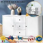 Buffet Sideboard Cabinet Storage Cupboard Hallway Country Style Furniture White