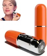 Reelau Flawless Facial Hair Remover for Ladies, Rechargeable Little Shaver For Women Painless Removal of Facial Hair Electric Razor for Women Little Trimmer for Ladies, Orange