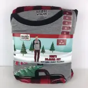 Mens Matching Family Pajamas Set Holiday #FamJams Red Plaid Choose Size XL 40-42